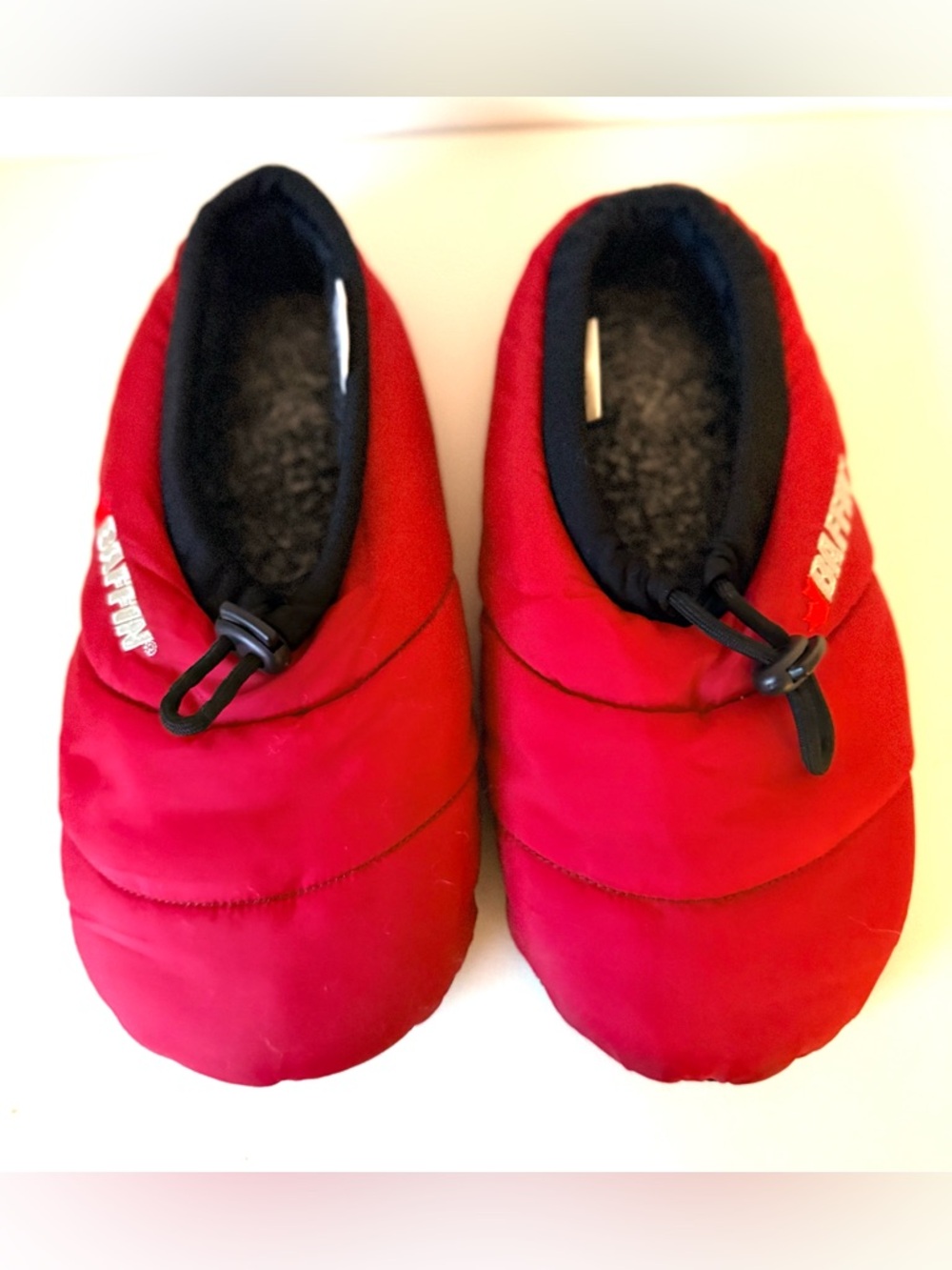 Baffin Unisex Cush Hybrid Slippers Quilted Red Slip-On Sleeping Bag Booties - Picture 5 of 14